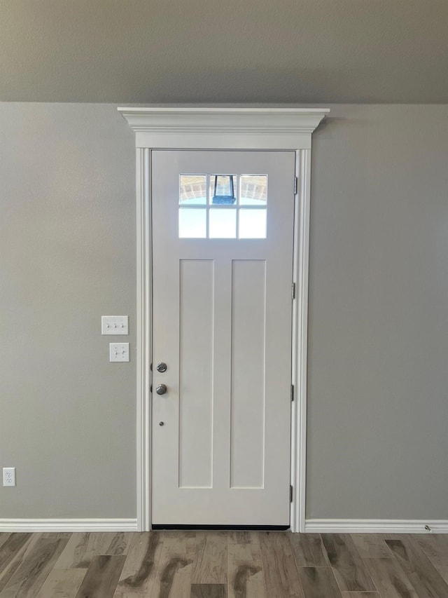 foyer featuring light hardwood / wood-style floors