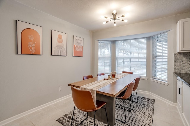 view of tiled dining room