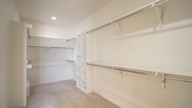 view of walk in closet