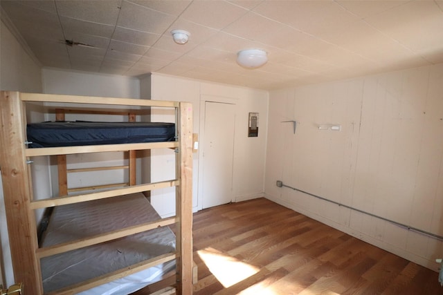 unfurnished bedroom featuring wood-type flooring