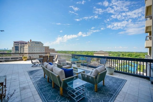 view of patio featuring outdoor lounge area