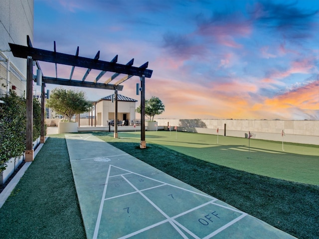 view of community with a pergola