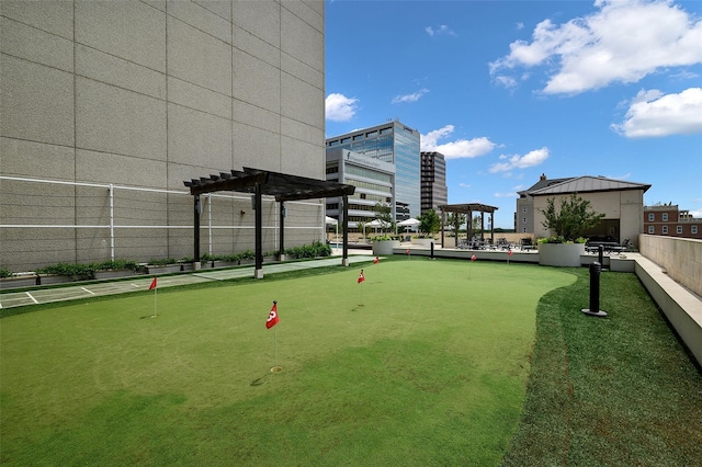 surrounding community featuring a pergola