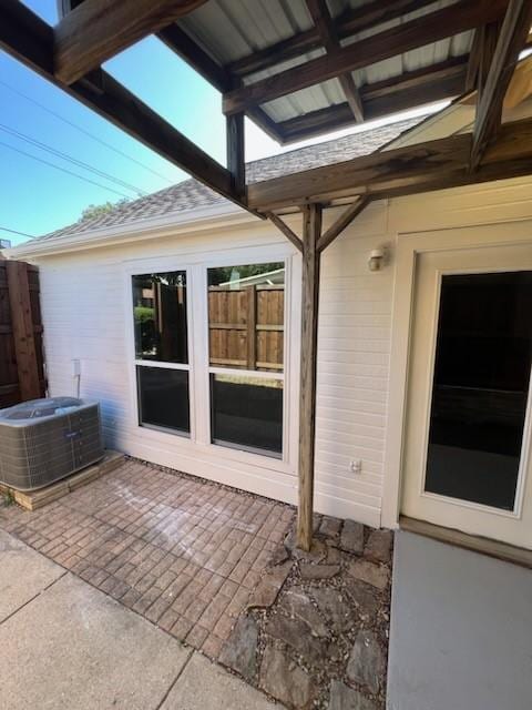 view of patio featuring cooling unit