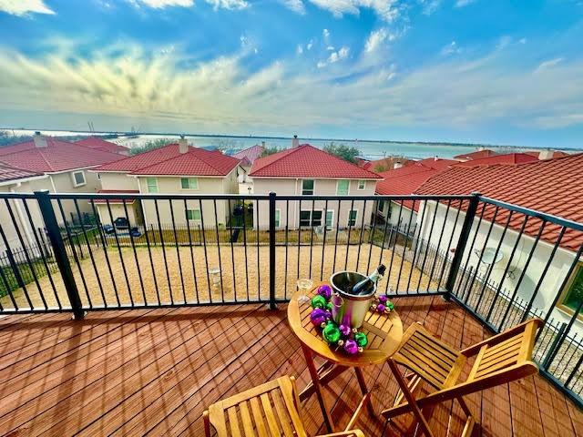 balcony with a residential view