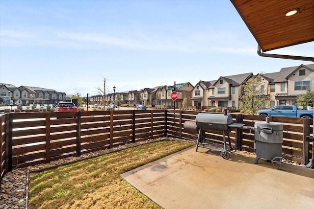 view of patio featuring grilling area