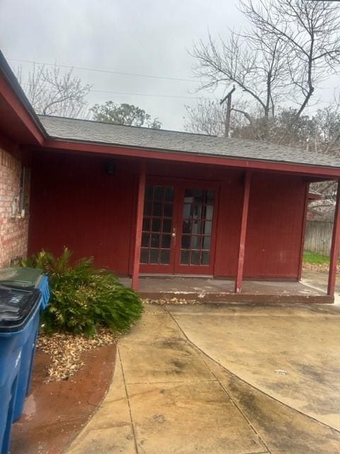 doorway to property featuring french doors and a patio