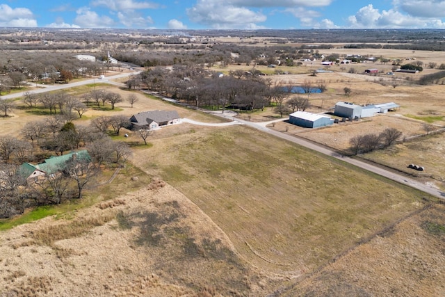 aerial view with a rural view