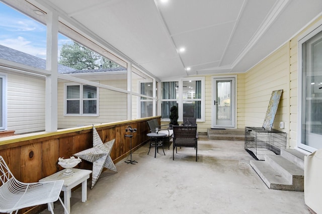 view of sunroom