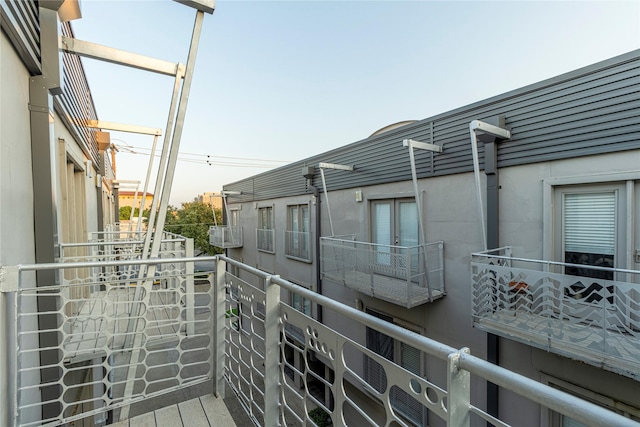 exterior space with a balcony