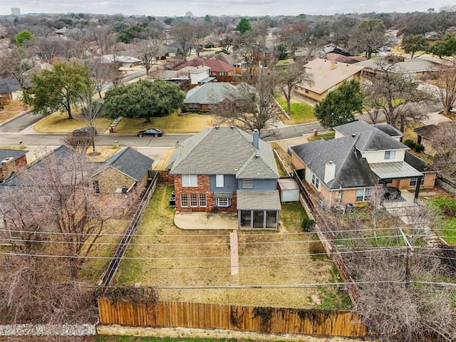 bird's eye view featuring a residential view