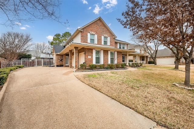 view of front of home with a front yard