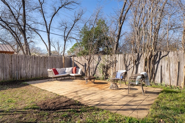 view of patio / terrace featuring outdoor lounge area