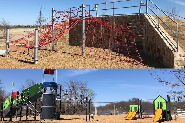 view of community jungle gym