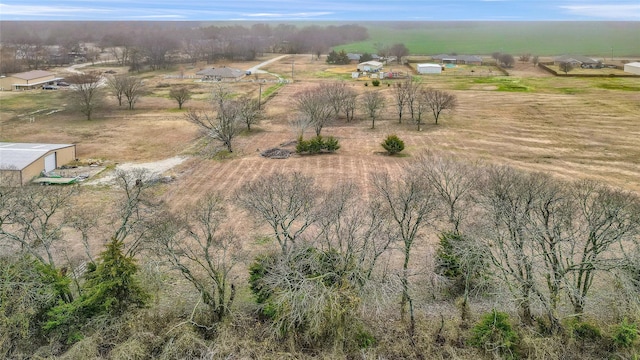 drone / aerial view with a rural view