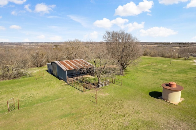 209 Mary Fitch Rd, Sherman, TX 75090 - view of yard featuring a rural view, an outbuilding, and an exterior structure
