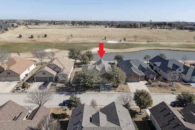 9113 Compton St, Denton, TX 76207 - aerial view of residential area with a nearby body of water and a golf club
