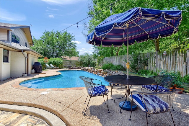 view of pool with a patio area