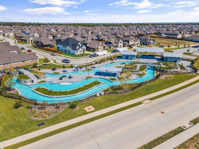 bird's eye view with a residential view