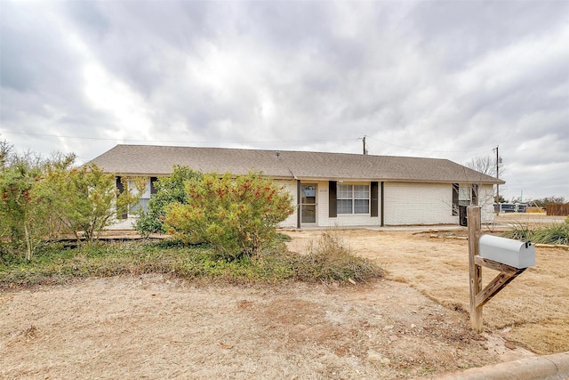 view of ranch-style home