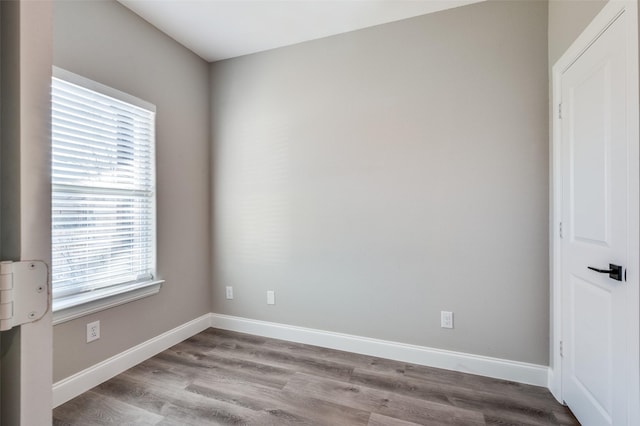 empty room featuring light wood-type flooring