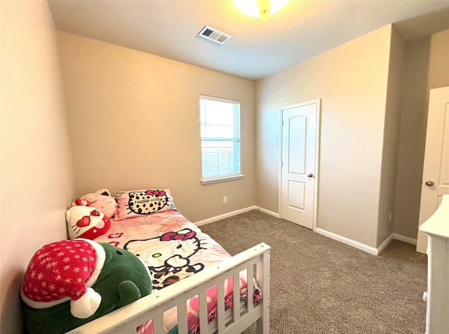 bedroom with carpet floors