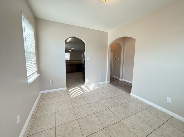 view of tiled spare room