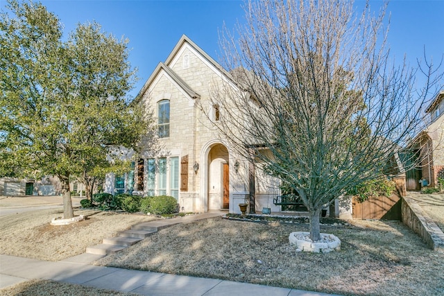 view of front of property with stone siding