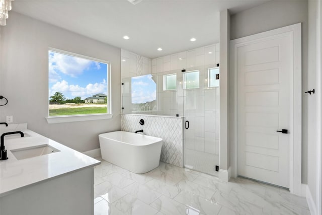 1027 Estancia Blvd, Weatherford, TX 76088 - bathroom with marble finish floor, a sink, and a healthy amount of sunlight
