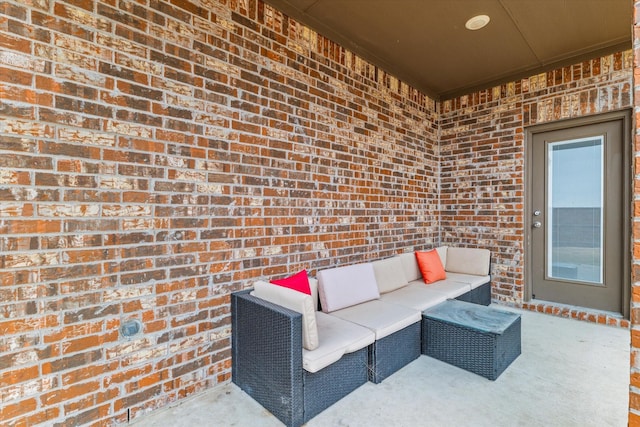 view of patio / terrace featuring an outdoor hangout area