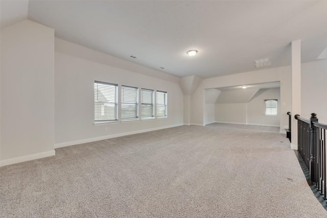 interior space featuring lofted ceiling