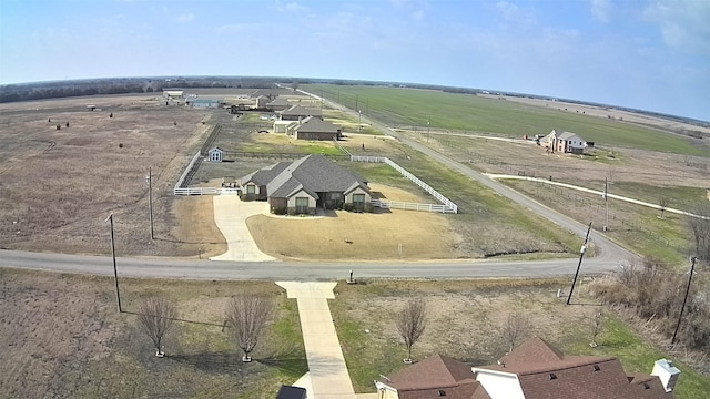 bird's eye view featuring a rural view
