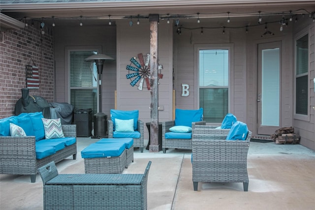 view of patio / terrace with an outdoor living space