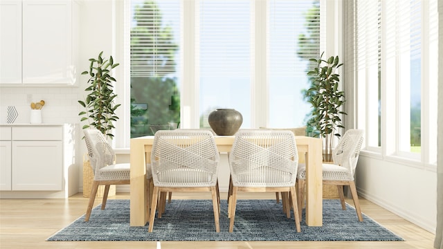 living area featuring light hardwood / wood-style flooring