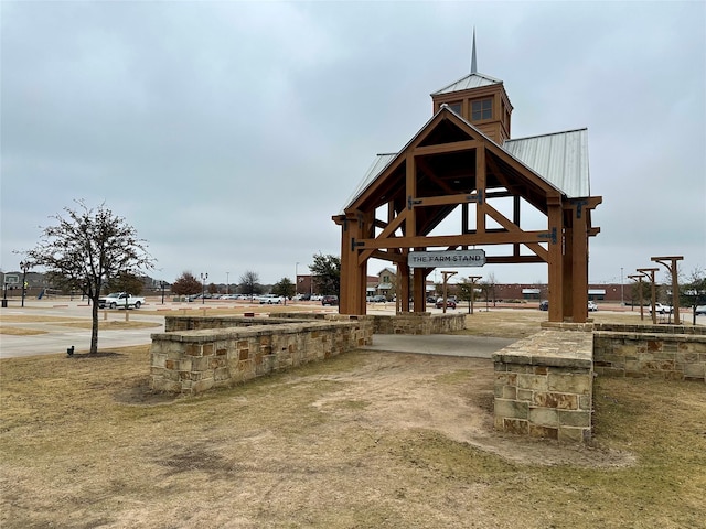 view of community with a gazebo