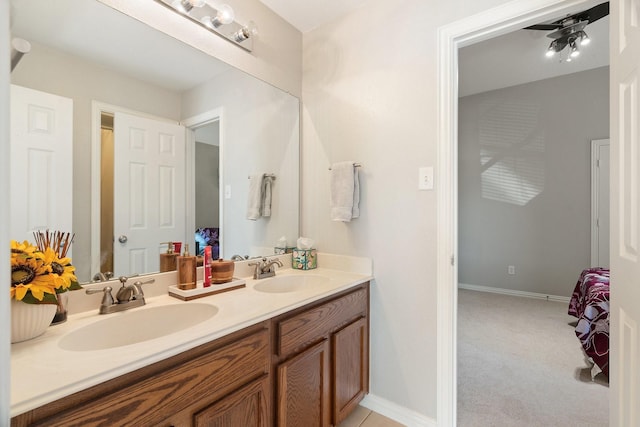 bathroom with vanity