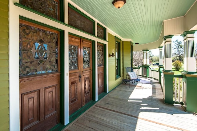 exterior space with covered porch