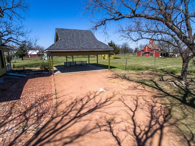 view of patio with a carport