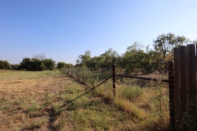 exterior space with a rural view