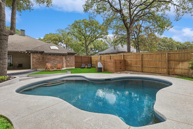 view of pool featuring a patio