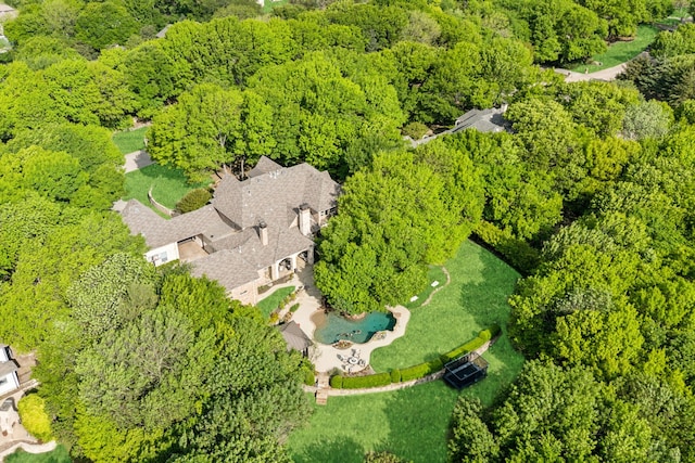 650 Maple Creek Dr, Fairview, TX 75069 - aerial overview of property's location with a heavily wooded area