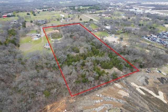 bird's eye view featuring a rural view