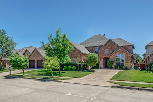 9720 Birdville Way, Fort Worth, TX 76244 - traditional-style home featuring brick siding, a front lawn, and roof with shingles