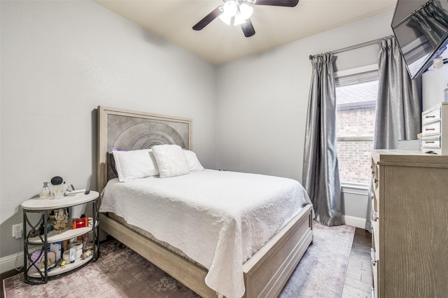 15805 Rockingham St, Frisco, TX 75036 - bedroom featuring wood finished floors, baseboards, and ceiling fan