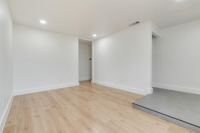 empty room featuring light hardwood / wood-style floors