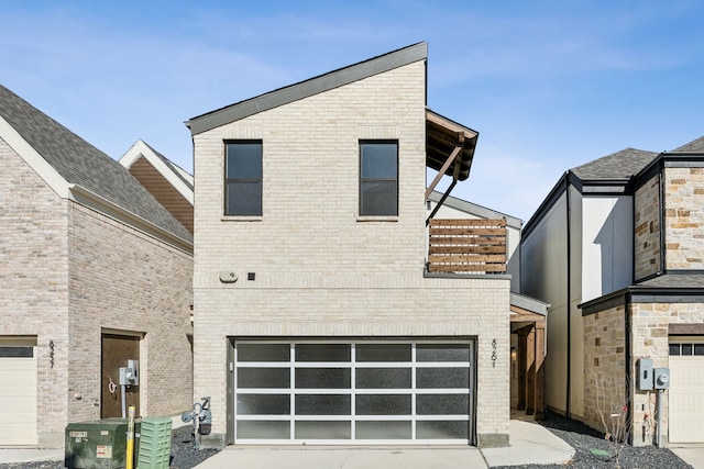 contemporary house with a garage