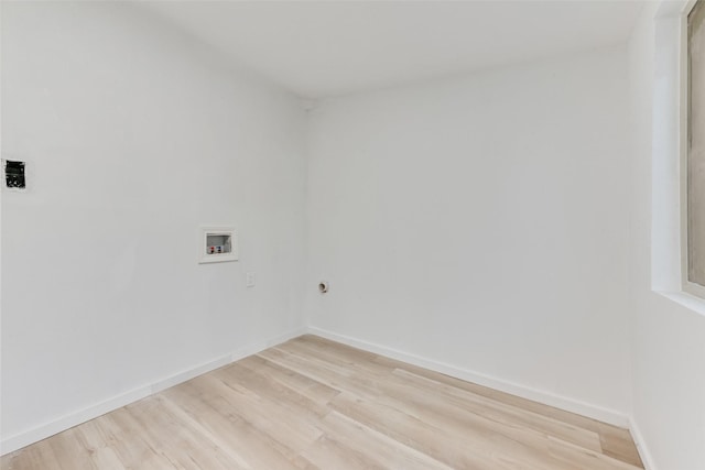 unfurnished room featuring light wood-type flooring