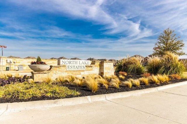 view of community sign