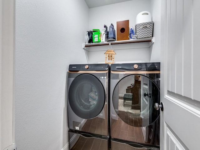 laundry area featuring washer and dryer