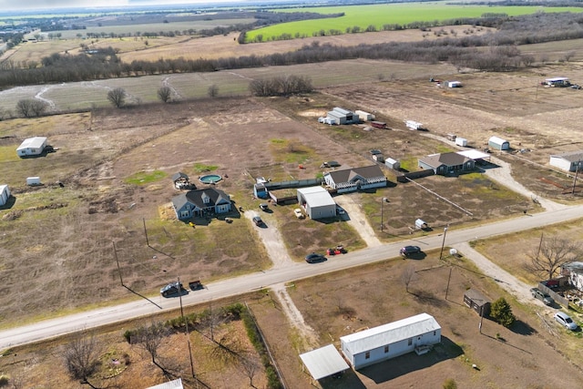 aerial view featuring a rural view